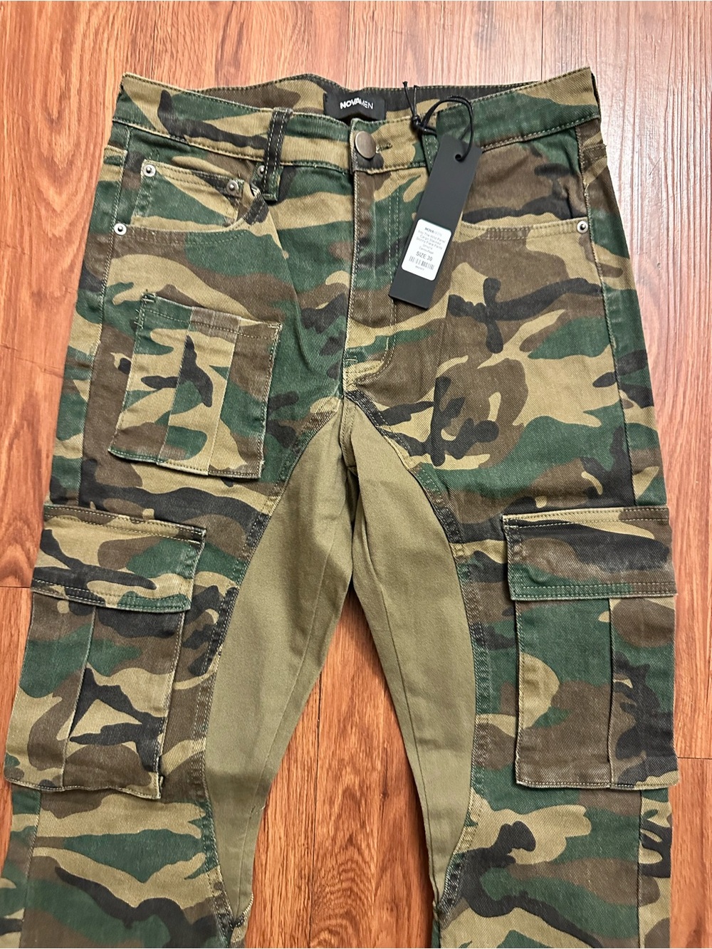 Fashion Nova Men’s Stacked Camo Cargo Pants